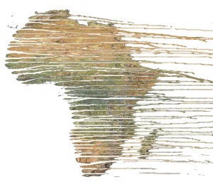 Afrika Map Physical Warp 3